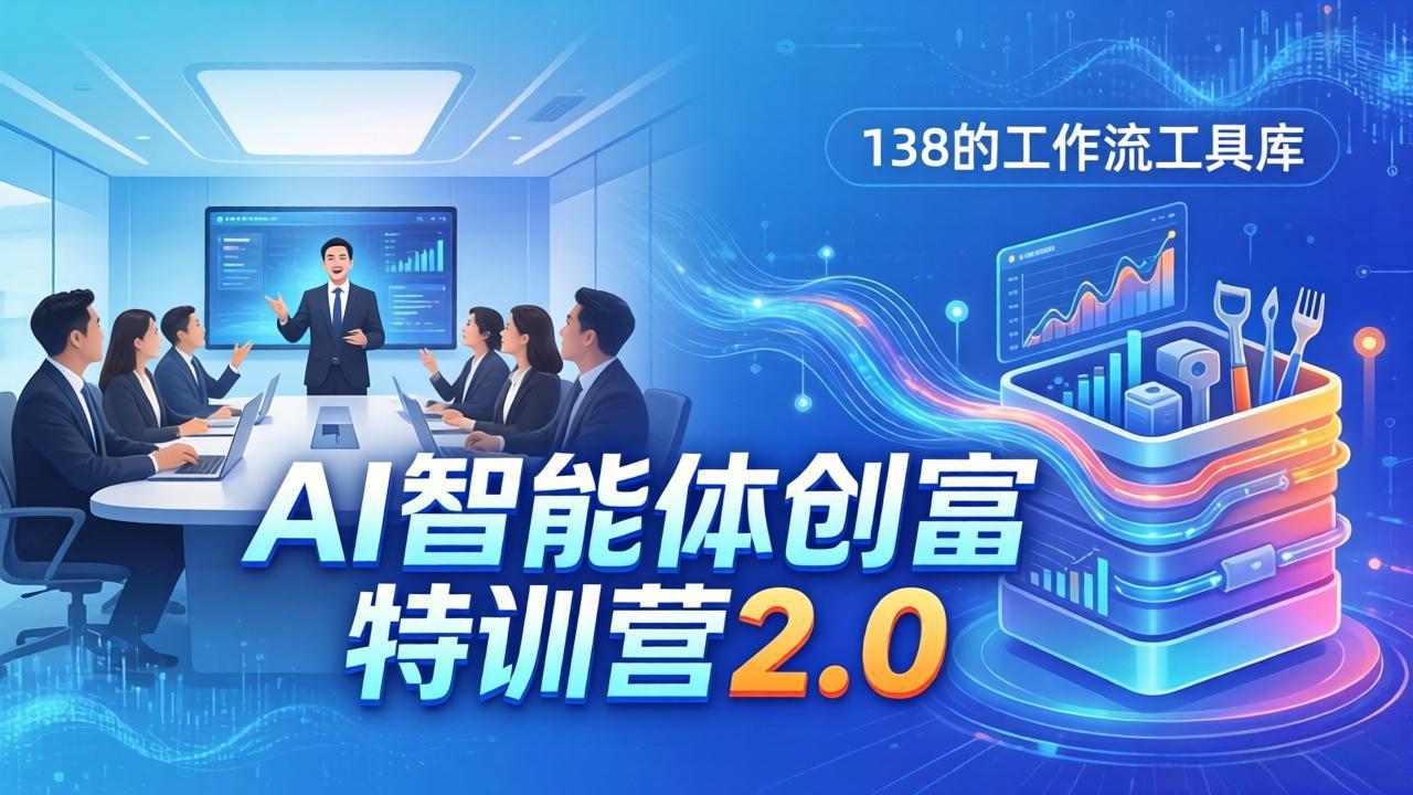 （17833期）AI智能体创富训练营2.0：3天闭门直播+视频课+工具库，从0到1搭建智能体附138个工作流-九节课