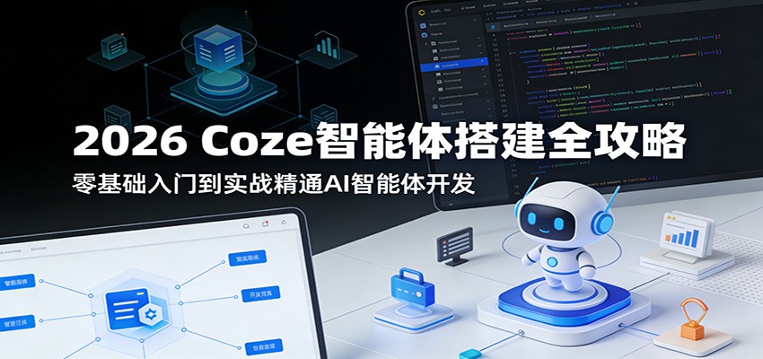 2026 Coze智能体搭建全攻略：零基础入门到实战精通AI智能体开发-九节课