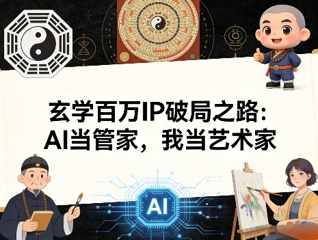 玄学百万IP破局之路：AI当管家，我当艺术家-九节课