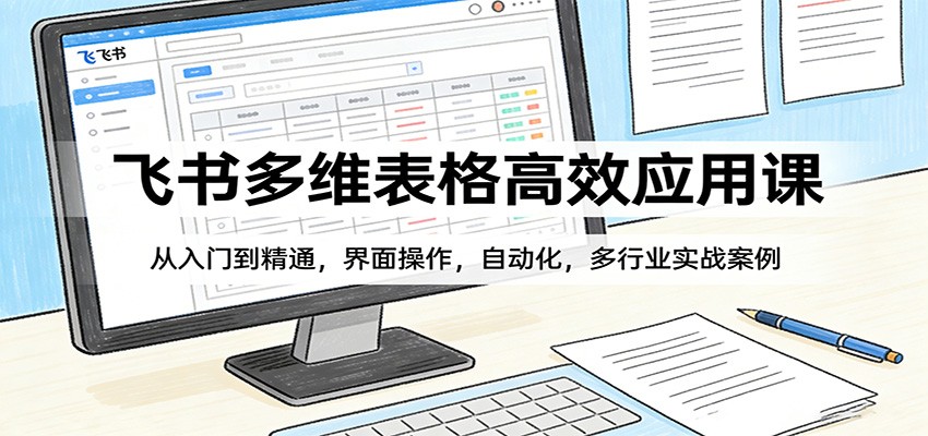 飞书多维表格高效应用课：从入门到精通，界面操作，自动化，多行业实战案例-九节课