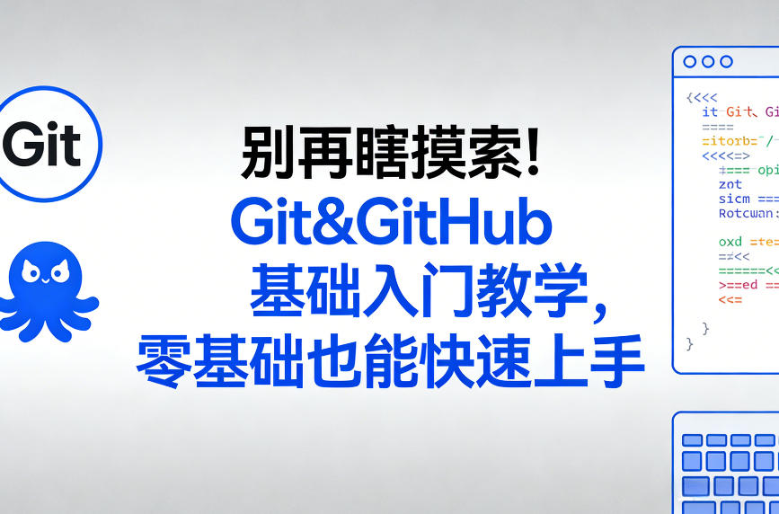 别再瞎摸索！Git&GitHub基础入门教学，零基础也能快速上手-九节课
