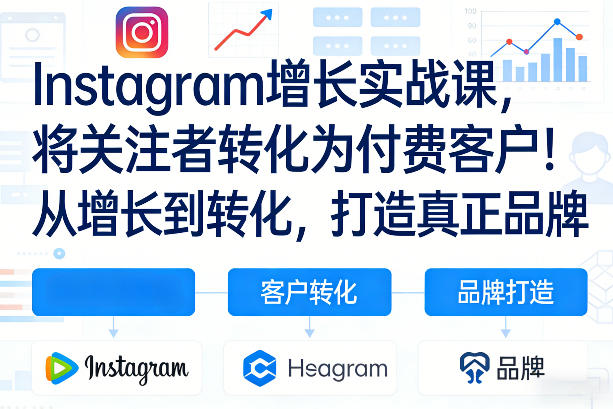 Instagram增长实战课，将关注者转化为付费客户！从增长到转化，打造真正品牌（双语字幕）-九节课