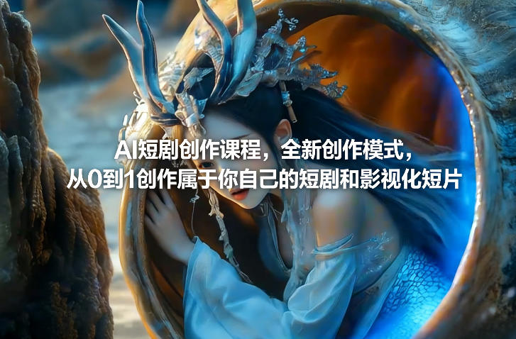 AI短剧创作课程，全新创作模式，从0到1创作属于你自己的短剧和影视化短片-九节课