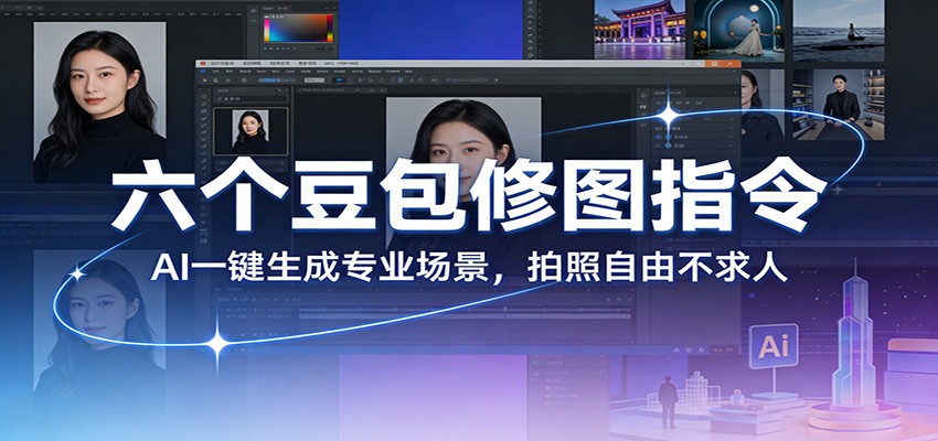 六个豆包修图指令：AI 一键生成专业场景，拍照自由不求人-九节课