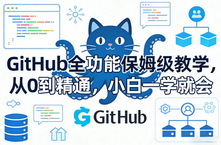 GitHub全功能保姆级教学，从0到精通，小白一学就会-九节课