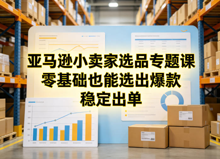 亚马逊小卖家选品专题课，零基础也能选出爆款，稳定出单-九节课