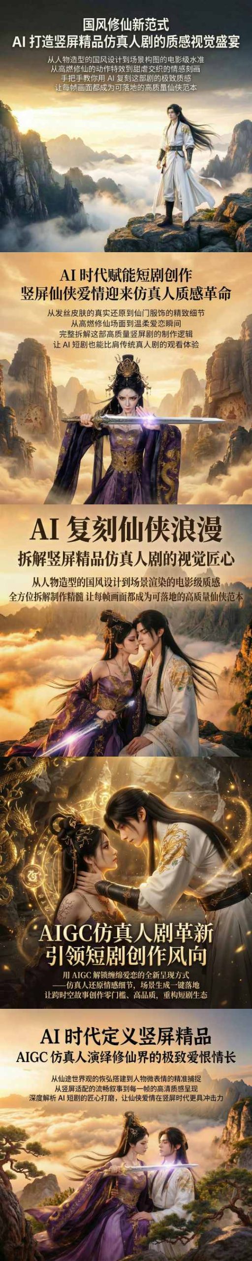 图片[2]-AIGC仿真人《合欢宗》短剧教学，用AIGC解锁缠绵爱恋的全新呈现方式，让跨时空故事创作零门槛、高品质，重构短剧生态-九节课