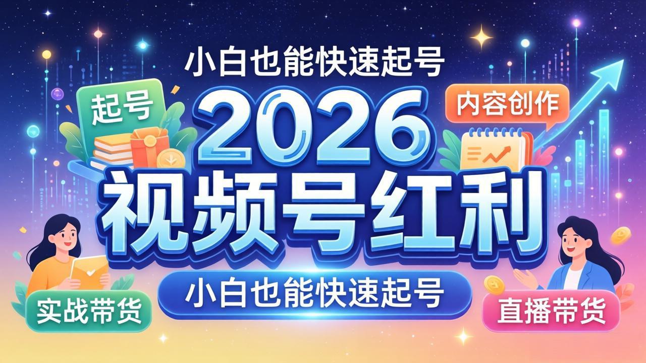 （18222期）2026视频号红利实战营，大佬亲授起号、内容、直播、IP、投流、私域、矩阵全套落地打法-九节课