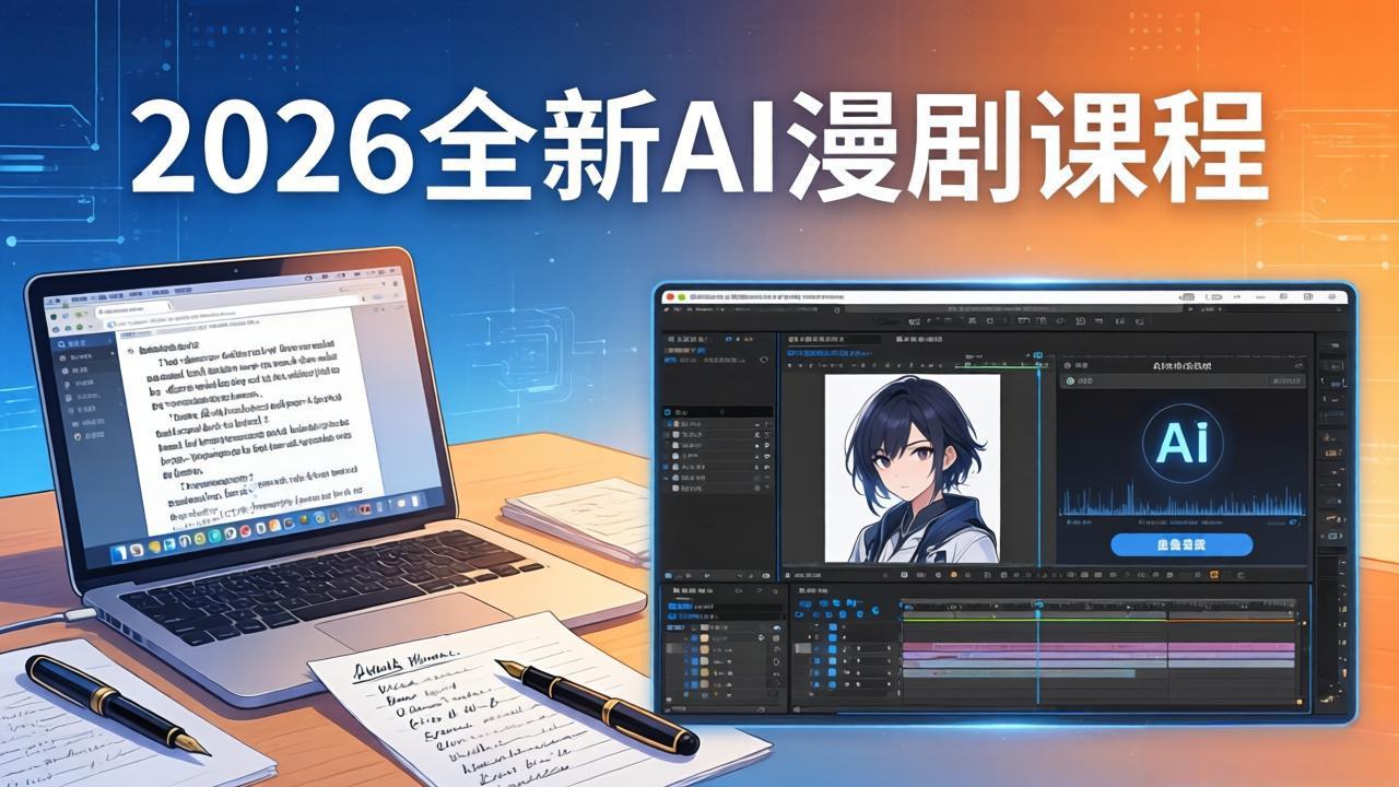 （17893期）2026全新AI漫剧课程：覆盖创作全链路，教你写作分镜剪辑配音一站式打造漫剧作品-九节课