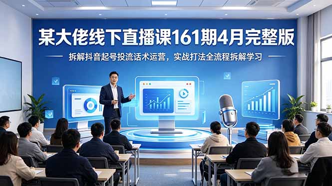 （18209期）某大佬线下直播课161期4月完整版，拆解抖音起号投流话术运营，实战打法全流程拆解学习-九节课