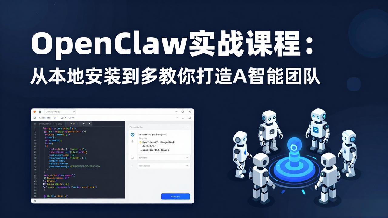 （17883期）OpenClaw实战课程：从本地安装到多Agent协同，手把手教你打造AI智能团队-九节课