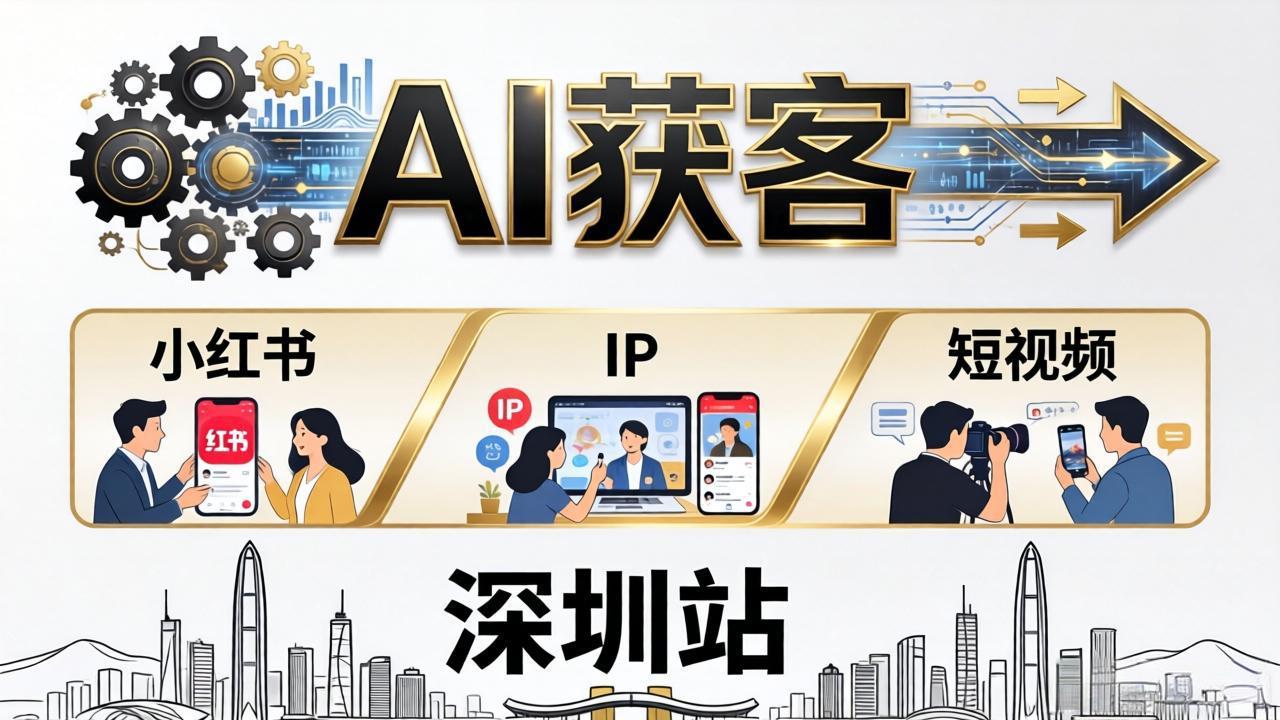 （18264期）2026AI获客大课深圳站：4月17日-19日3天2夜拆透小红书+IP+短视频，老板操盘手必来-九节课