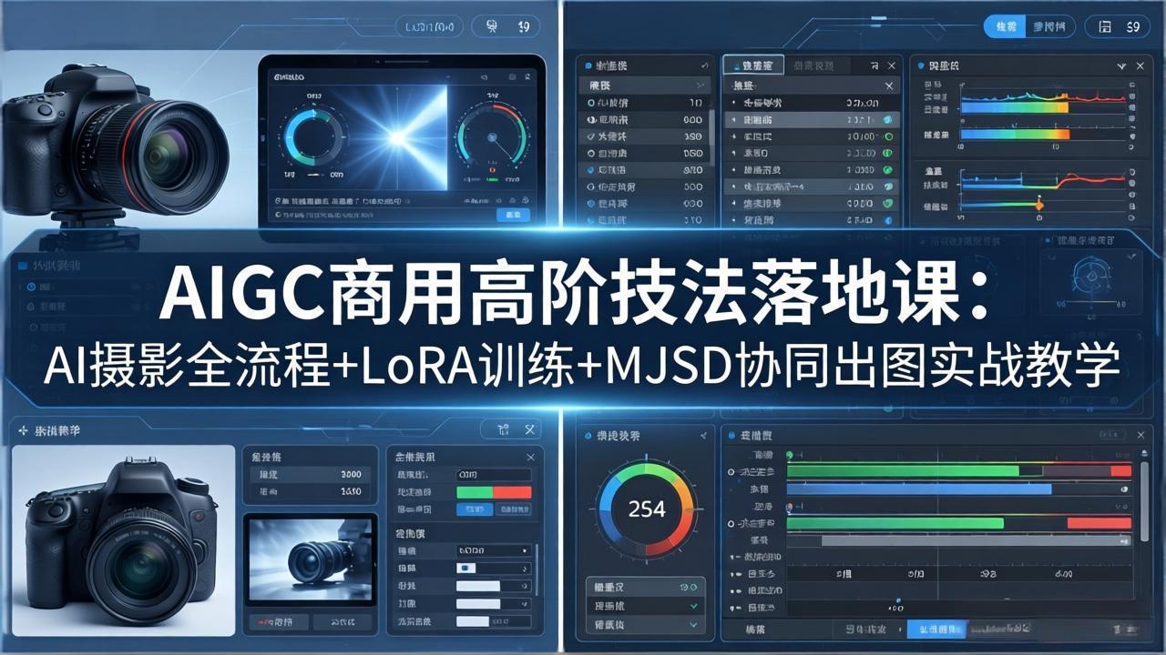 （18254期）AIGC商用高阶技法落地课：AI摄影全流程+LoRA训练+MJSD协同出图实战教学-九节课