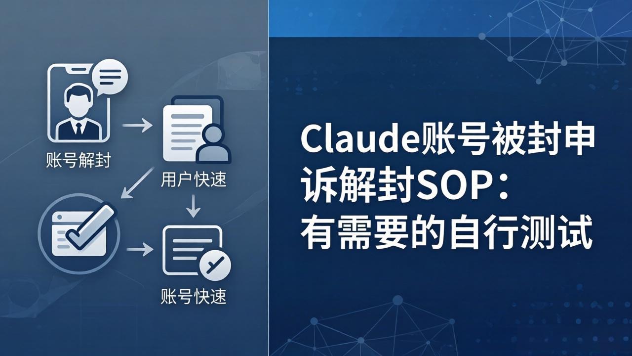 （17981期）Claude账号被封申诉解封SOP：有需要的自行测试-九节课