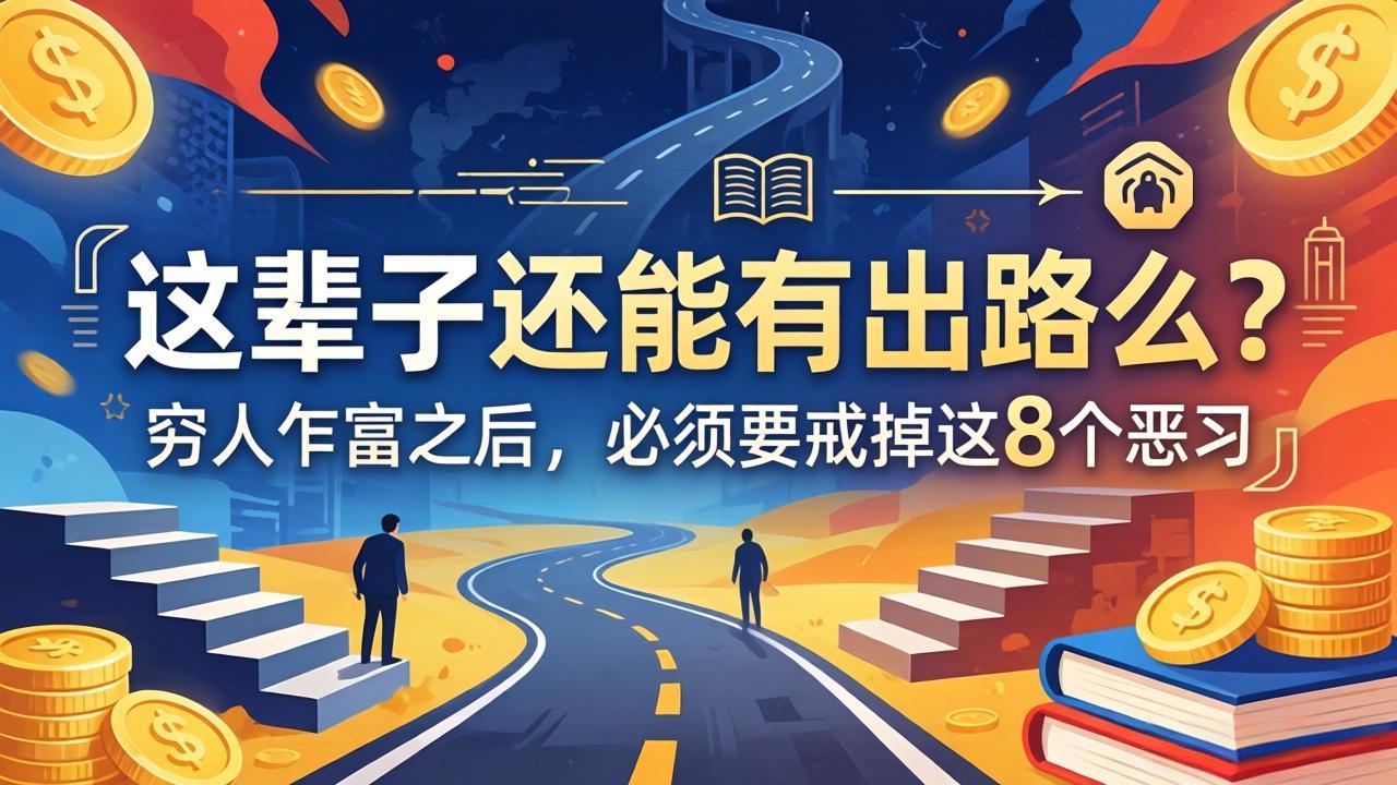 （18214期）关于人生两篇付费文章【这辈子还能有出路么？】【穷人乍富之后，必须要戒掉这8个恶习】-九节课