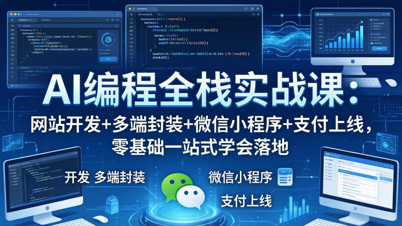 （18049期）AI编程全栈实战课：网站开发+多端封装+微信小程序+支付上线，零基础一站式学会落地-九节课