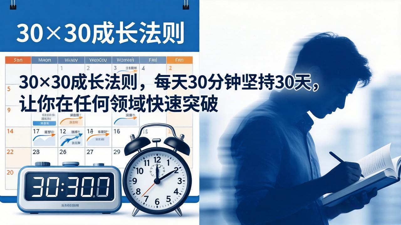 （18057期）付费文章：30×30成长法则，每天30分钟坚持30天，让你在任何领域快速突破-九节课
