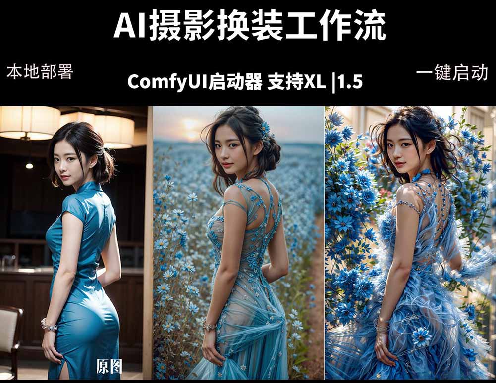 （18268期）ComfyUI人像写真摄影工作流：本地一键部署，换装换场景换脸全搞定，影楼效率翻倍-九节课