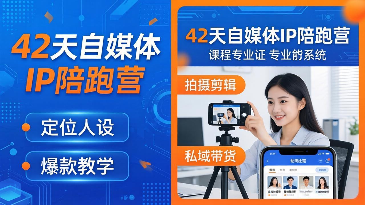 （18109期）42天自媒体IP陪跑营-26年4月19更新：定位人设爆款全教学，拍摄剪辑私域带货一站式落地-九节课