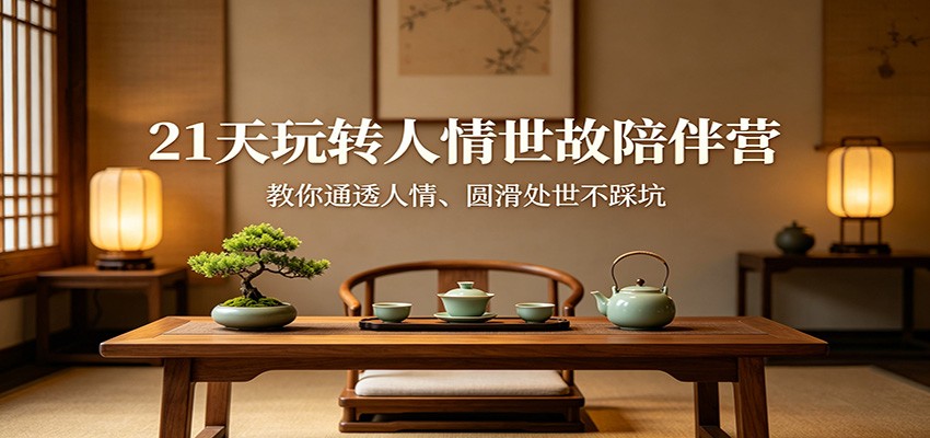 21天玩转人情世故陪伴营：教你通透人情、圆滑处世不踩坑-九节课