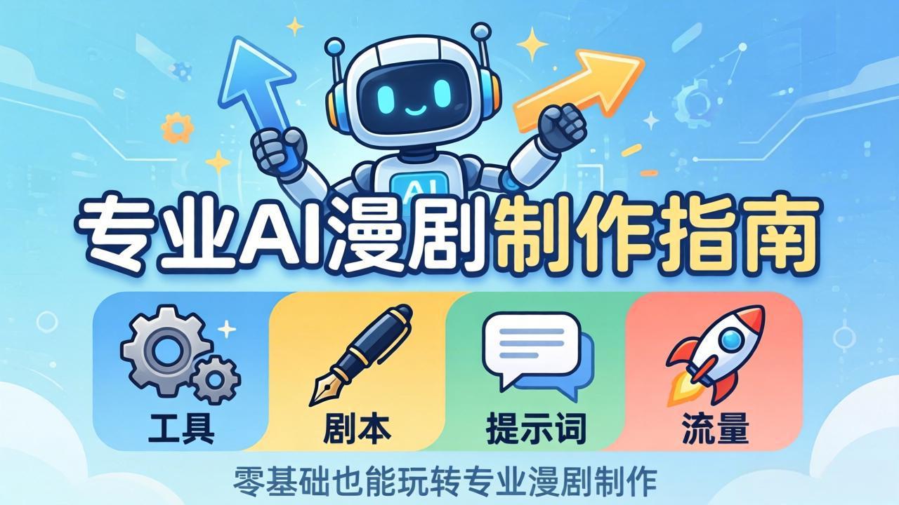 （18190期）专业AI漫剧制作指南：工具+剧本+提示词+流量全流程，零基础也能玩转专业漫剧制作-九节课
