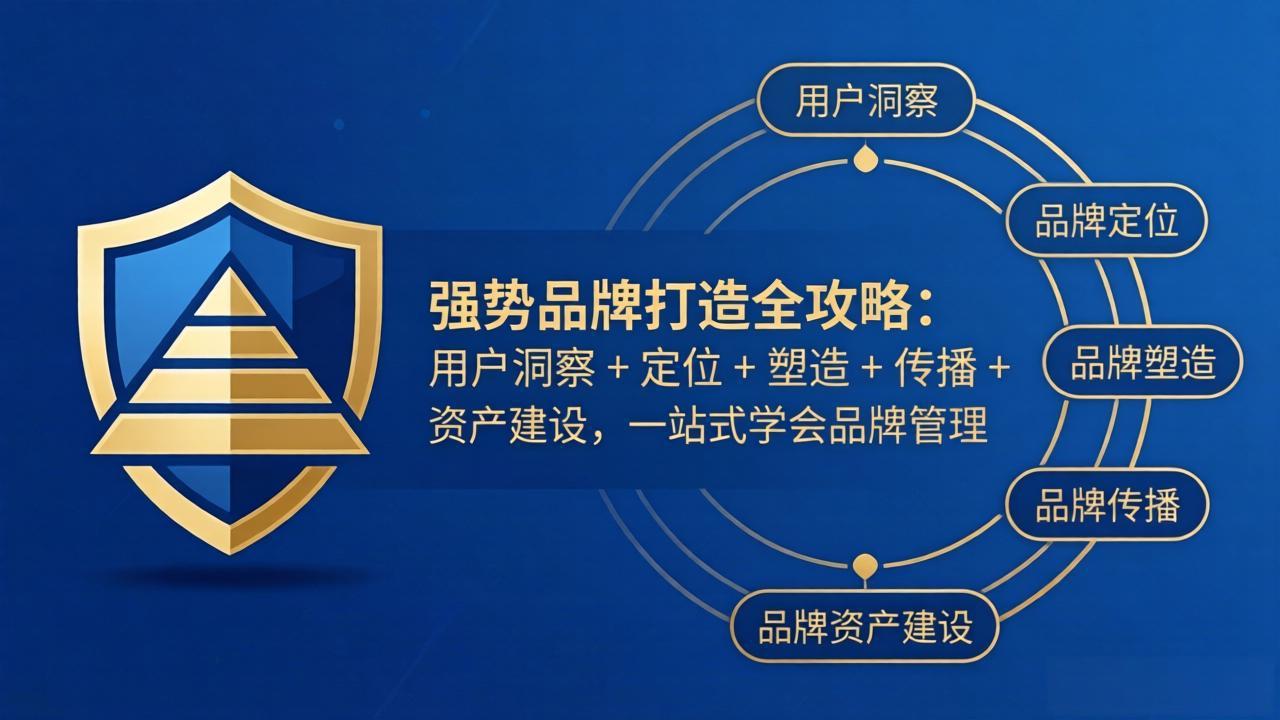 （17889期）强势品牌打造全攻略：用户洞察 + 定位 + 塑造 + 传播 + 资产建设，一站式学会品牌管理-九节课