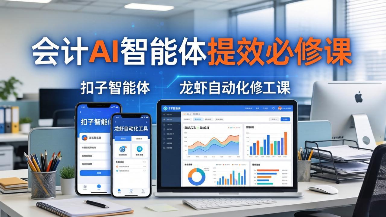 （18151期）财务会计AI智能体提效必修课：扣子智能体+龙虾自动化+报表分析，一站式提升财务工作效率-九节课