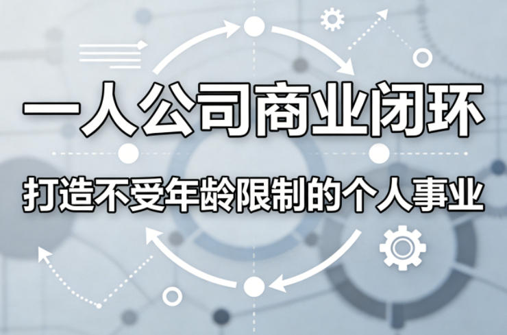 一人公司商业闭环，打造一份不受年龄限制的个人事业-九节课