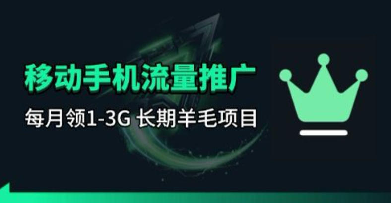 手机流量领取推广_每月一轮，刚需类的长期项目-九节课