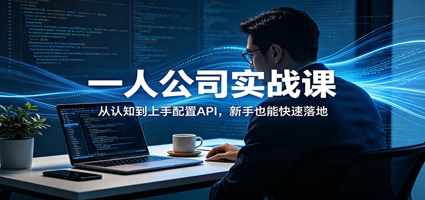 一人公司实战课：从认知到上手配置API，新手也能快速落地-九节课