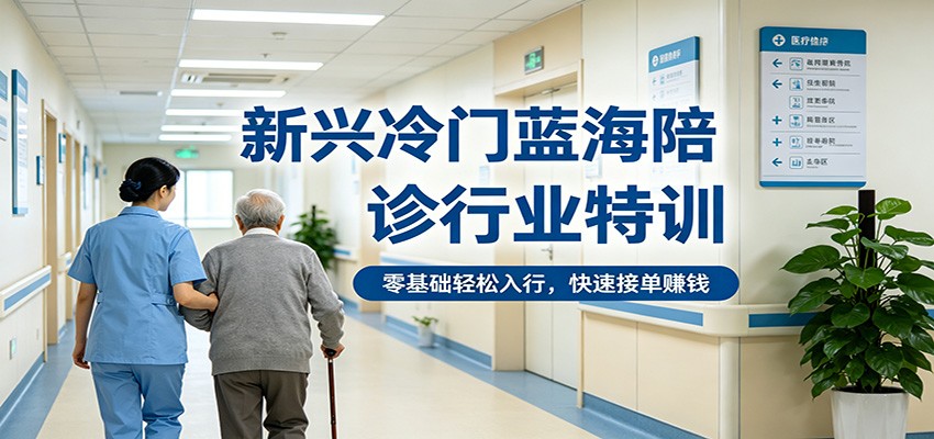 新兴冷门蓝海陪诊行业特训，零基础轻松入行，快速接单赚钱-九节课