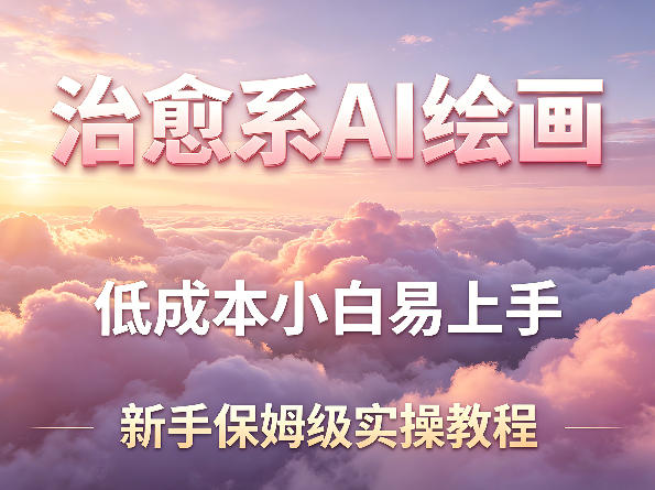 治愈系AI绘画提示词项目，低成本小白易上手，每天10分钟，新手保姆级实操教程-九节课