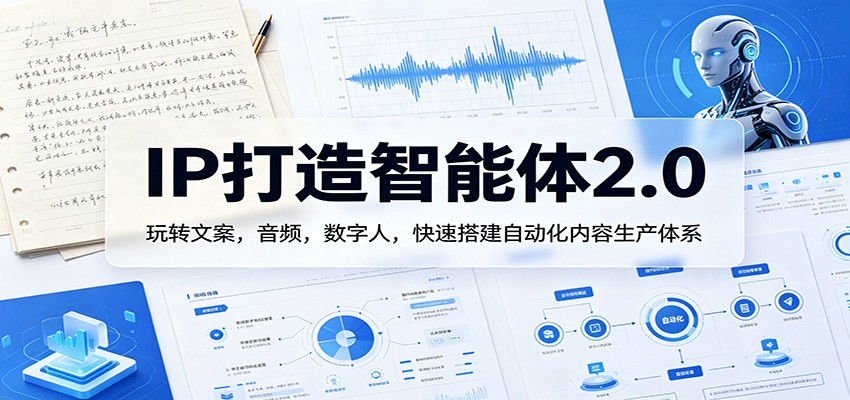 IP打造智能体2.0：玩转文案，音频，数字人，快速搭建自动化内容生产体系-九节课