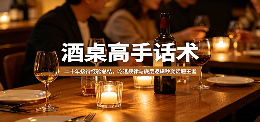 酒桌高手话术：二十年接待经验总结，吃透规律与底层逻辑秒变话题王者-九节课