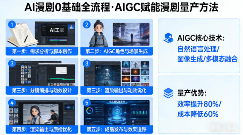 AI漫剧0基础全流程，快速掌握AIGC赋能的漫剧量产方法-九节课