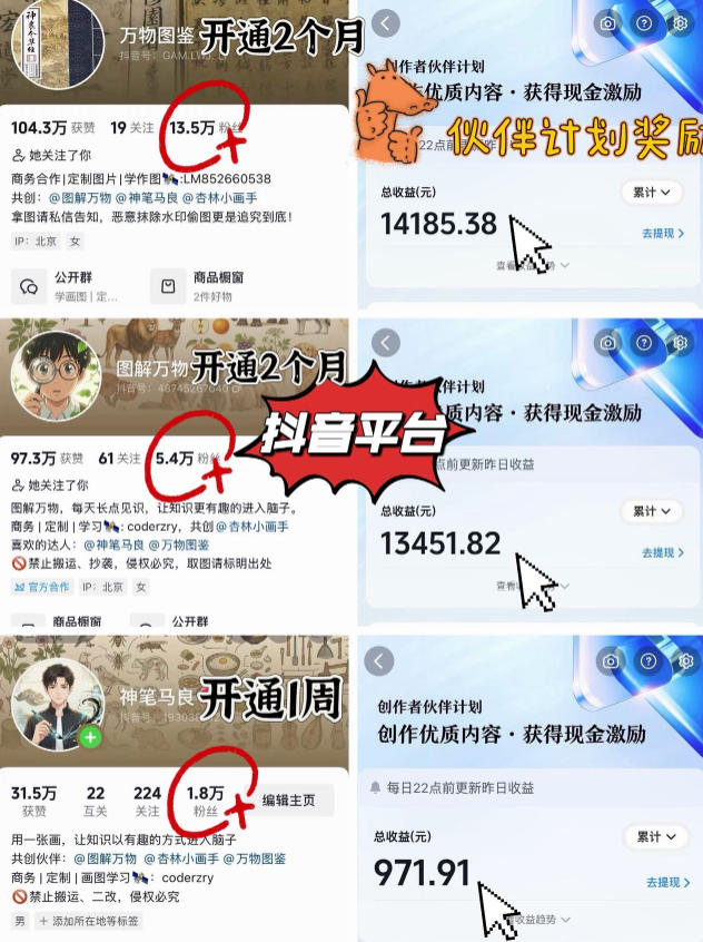 图片[2]-抖音17W粉丝博主亲授AI作图实战教学，0基础轻松学，可入创作者伙伴计划，接单收徒双增收-九节课