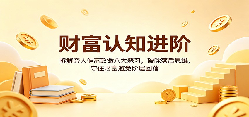 财富认知进阶：拆解穷人乍富致命八大恶习，破除落后思维，守住财富避免阶层回落-九节课