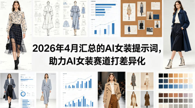 2026年4月汇总的AI女装提示词，助力AI女装赛道打差异化-九节课