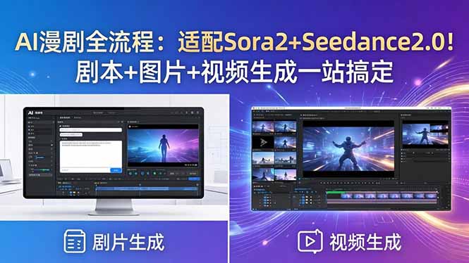 （18400期）AI漫剧全流程：适配Sora2+Seedance2.0！剧本+图片+视频生成一站搞定-九节课