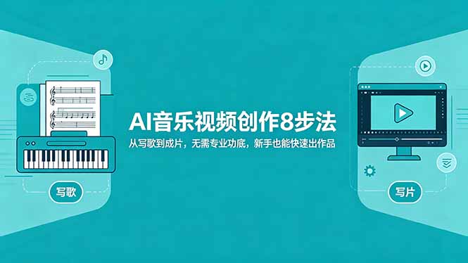 （18340期）AI音乐视频创作8步法：从写歌到成片，无需专业功底，新手也能快速出作品-九节课