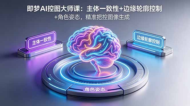（18619期）即梦AI控图大师课：主体一致性+边缘轮廓控制+角色姿态，精准把控图像生成-九节课