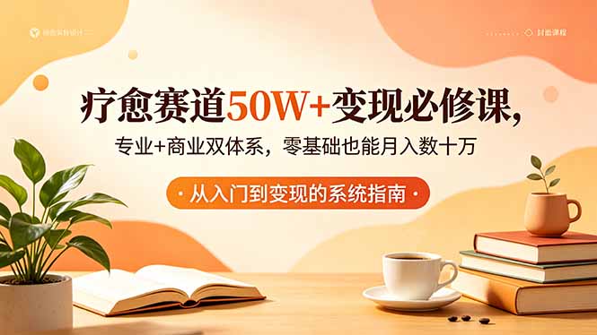 （18523期）疗愈赛道50W+变现必修课，专业+商业双体系，零基础也能月入数十万-九节课