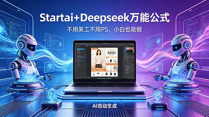 （18341期）AI自动做电商详情页：Startai+Deepseek万能公式，不用美工不用PS，小白也能做-九节课
