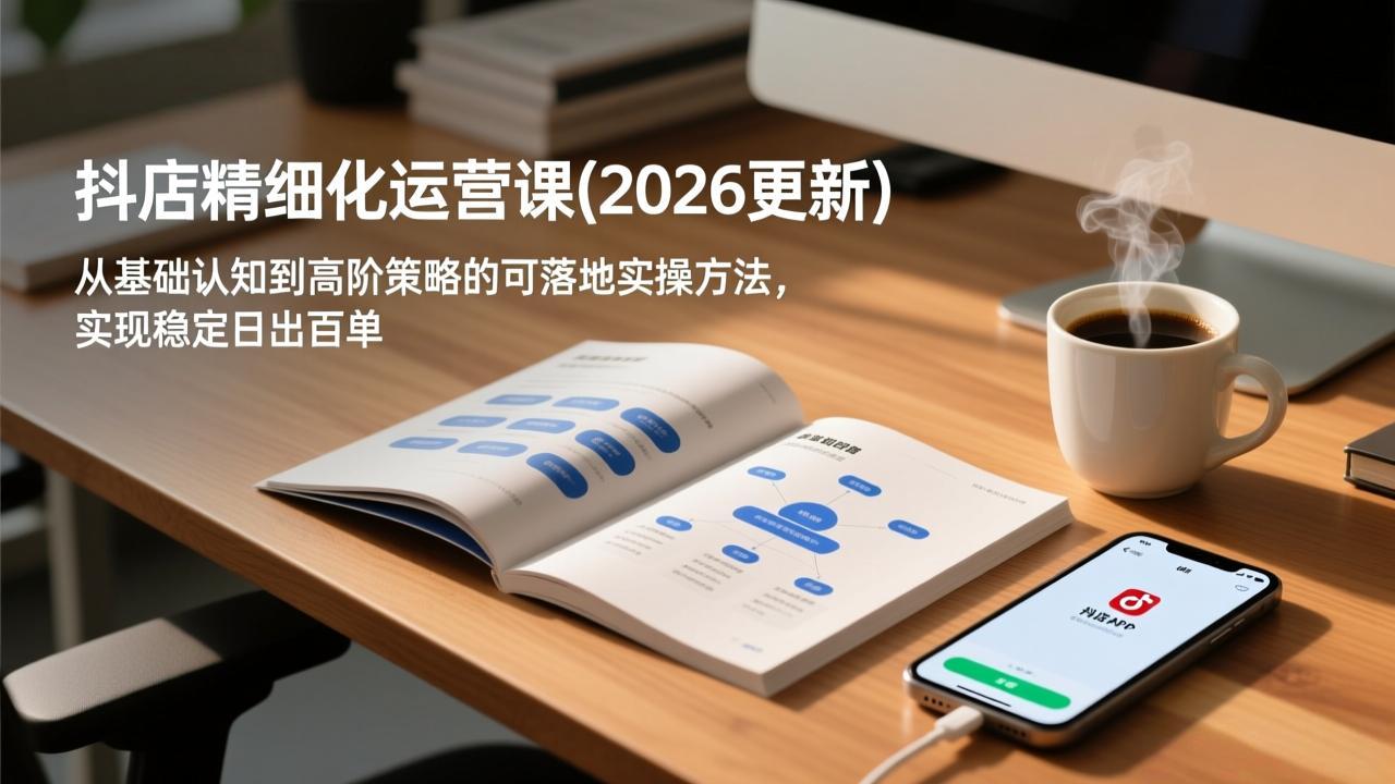 （18421期）抖店精细化运营课(更新5月)，从基础认知到高阶策略的可落地实操方法，实现稳定日出百单-九节课