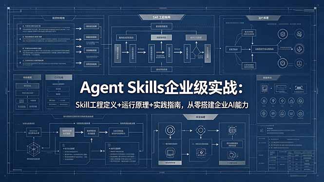 （18565期）Agent Skills企业级实战：Skill工程定义+运行原理+实践指南，从零搭建企业AI能力-九节课
