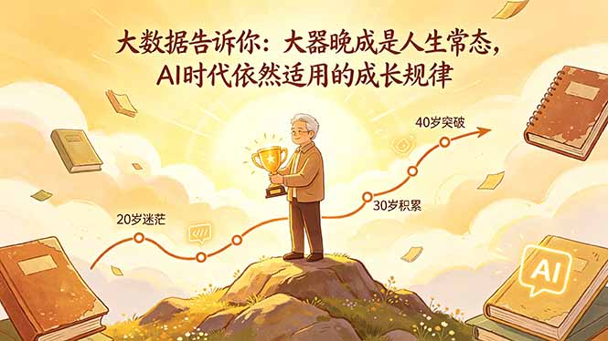 （18288期）付费文章：大数据告诉你：大器晚成是人生常态，AI 时代依然适用的成长规律-九节课