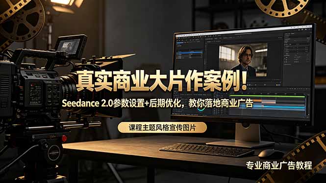 （18484期）真实商业大片作案例！Seedance 2.0参数设置+后期优化，教你落地商业广告-九节课