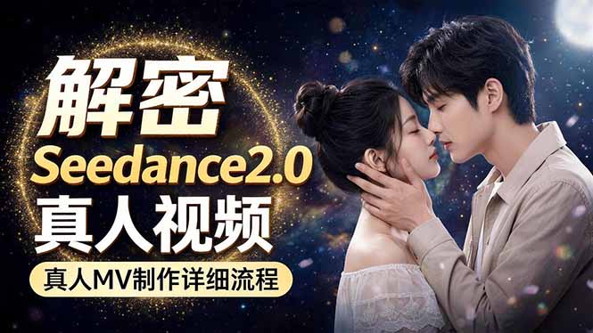 （18289期）Seedance 2.0电影级真人 MV全流程拆解：提示词、运镜、粒子特效，手把手实操-九节课
