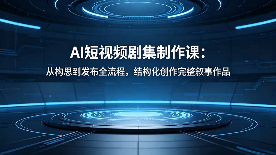（18414期）AI短视频剧集制作课：从构思到发布全流程，结构化创作完整叙事作品-九节课