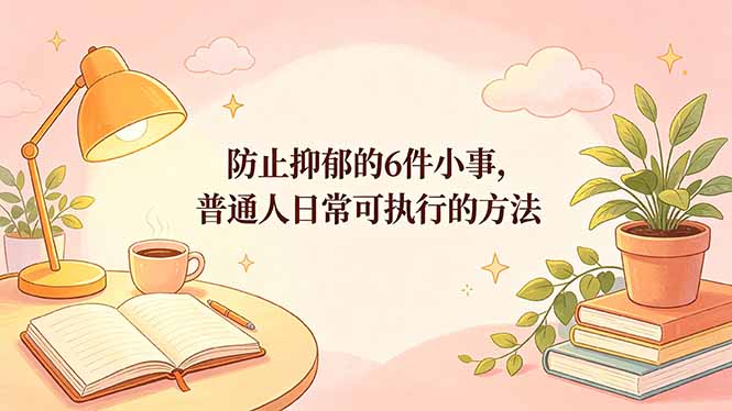 （18385期）付费文章：防止抑郁的6件小事，普通人日常可执行的方法-九节课